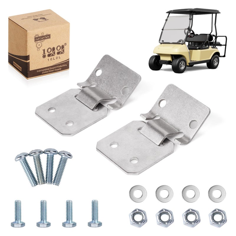 10L0L Club Car DS Seat Hinge Set for 1979-Up Golf Carts Seat Cushion Buckle Plate OEM 1011652 1012412 - Male + Female - Image 1